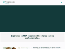 Tablet Screenshot of experience-mba.fr